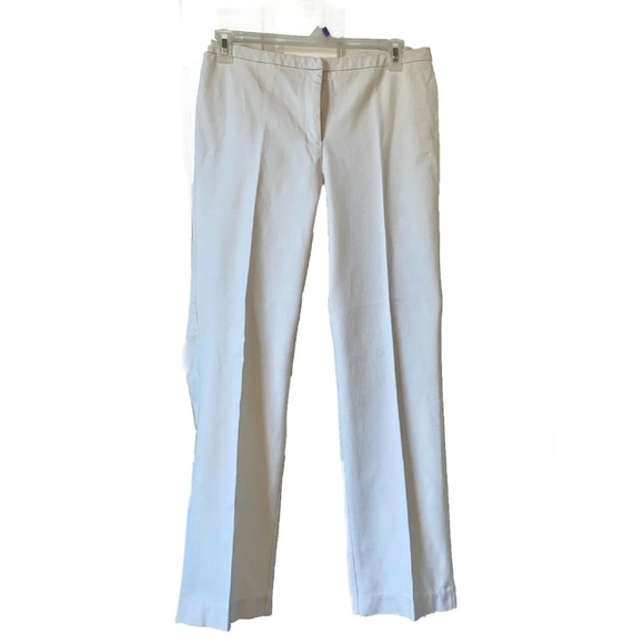 NWT — Chicos Optic White Stretch Straight Leg Side Zip Pants Size  1 (Medium) - Picture 2 of 9
